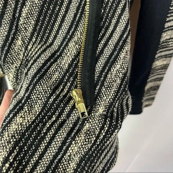 Lucky Brand Brown & Black Textured Knit Moto Jacket S - Picture 5 of 5